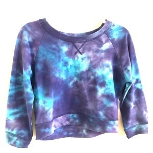 Tie dyed cropped sweatshirt
